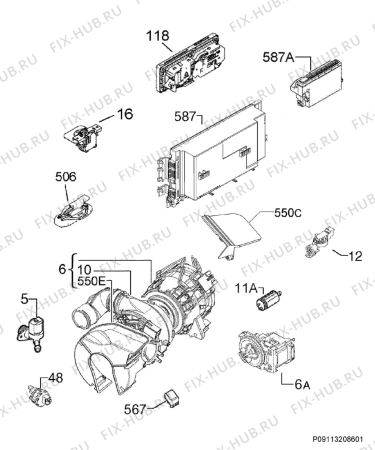 Взрыв-схема посудомоечной машины Zanussi ZDT26010FA - Схема узла Electrical equipment 268